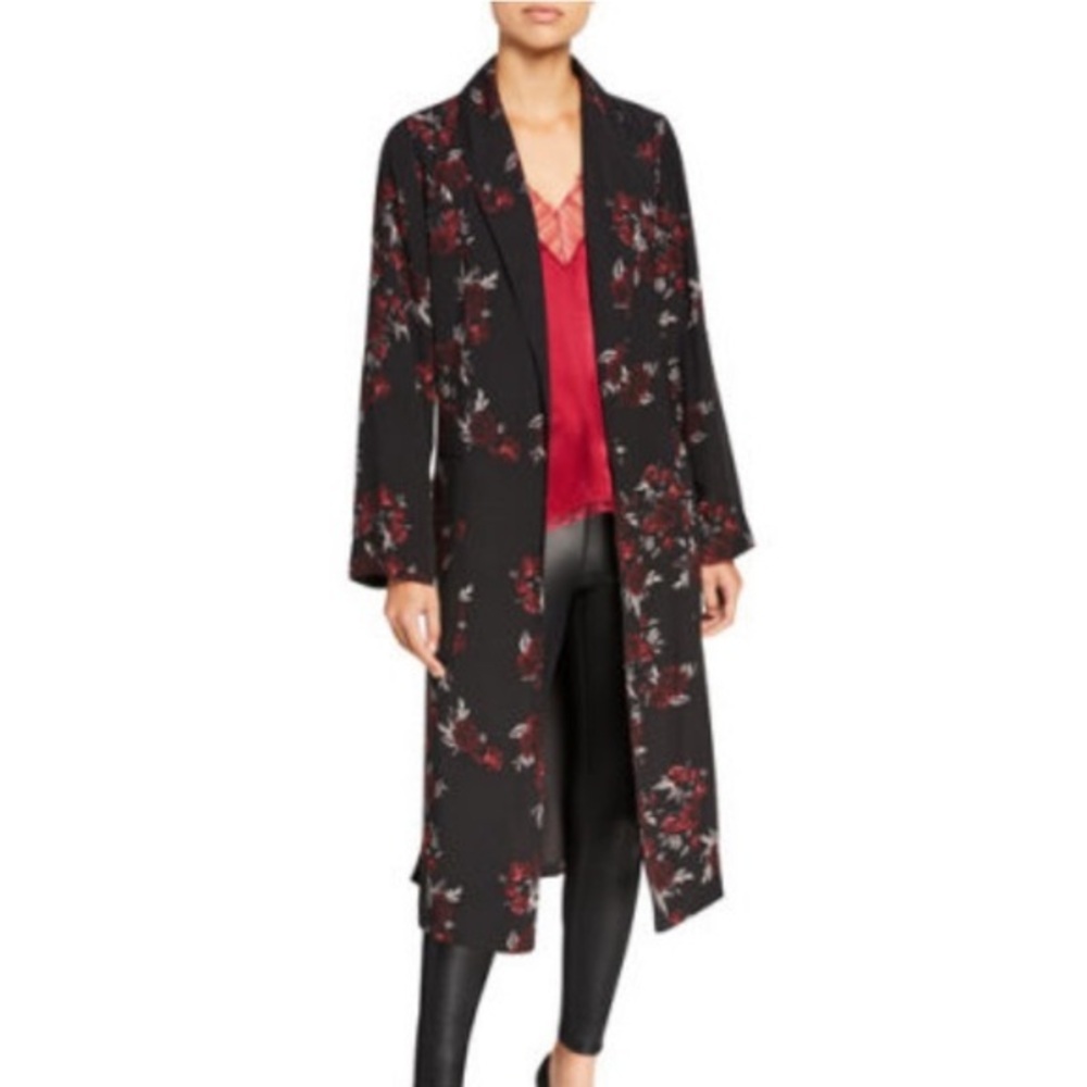 NEW....KENZIE long, lightweight floral trench.